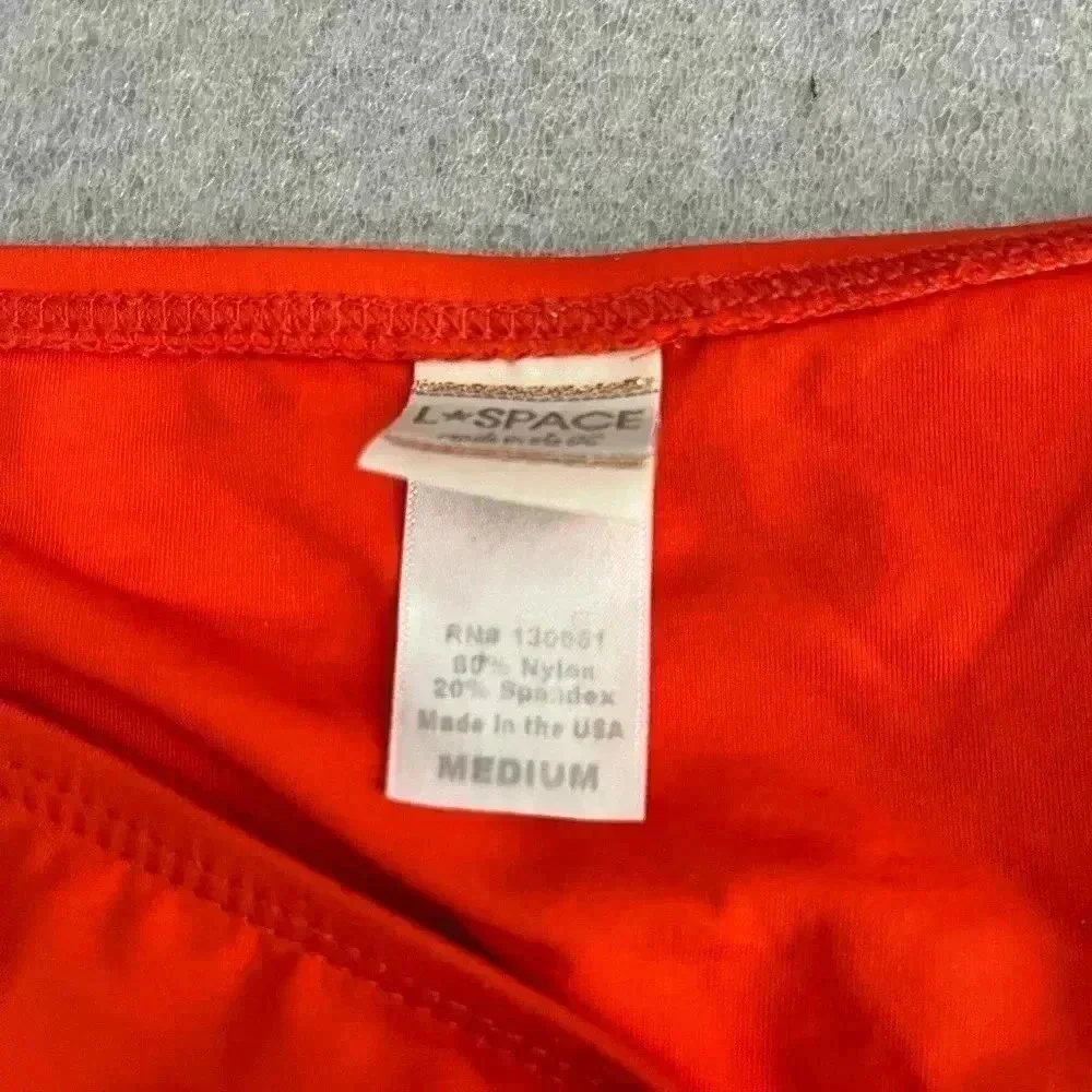 [D cup/ Medium] L*Space Paprika Fringed Halter Top & D Ring Bottom Bikini Set - Picture 8 of 8